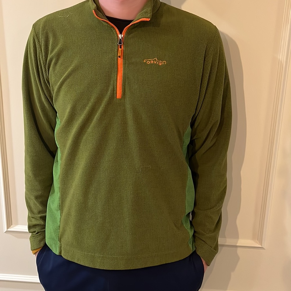 Orvis Polyester Green Lightweight Pullover Medium